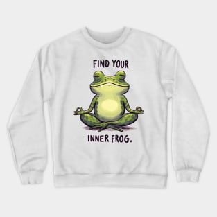 Cute frog yoga Crewneck Sweatshirt